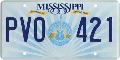 MS license plate PVO421