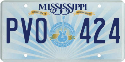 MS license plate PVO424