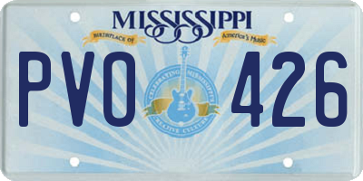 MS license plate PVO426