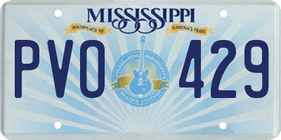 MS license plate PVO429