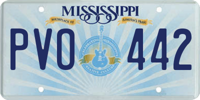 MS license plate PVO442