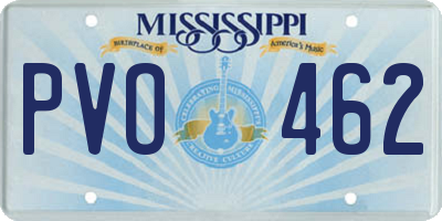 MS license plate PVO462