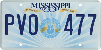 MS license plate PVO477