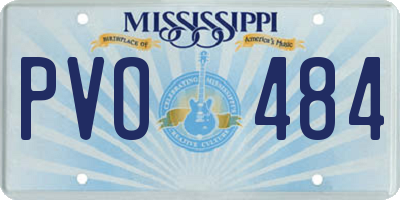 MS license plate PVO484