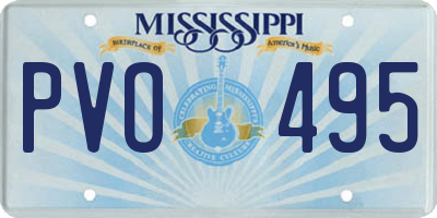 MS license plate PVO495