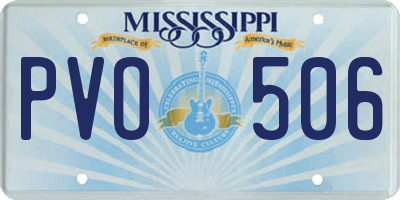 MS license plate PVO506