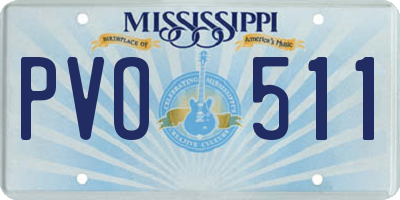 MS license plate PVO511