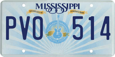 MS license plate PVO514