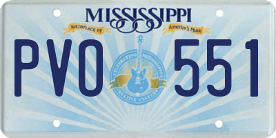 MS license plate PVO551