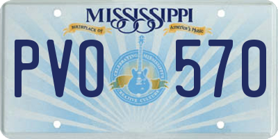 MS license plate PVO570