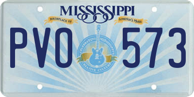 MS license plate PVO573