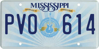 MS license plate PVO614