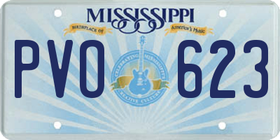 MS license plate PVO623