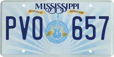 MS license plate PVO657