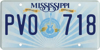MS license plate PVO718
