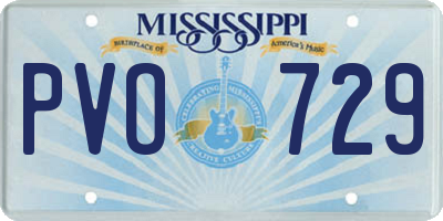 MS license plate PVO729