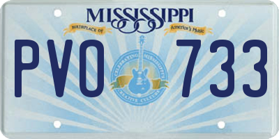 MS license plate PVO733