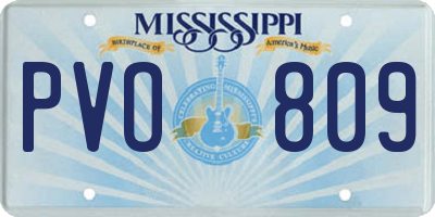 MS license plate PVO809