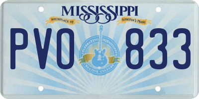 MS license plate PVO833