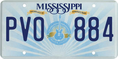 MS license plate PVO884
