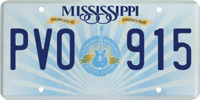 MS license plate PVO915