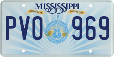 MS license plate PVO969