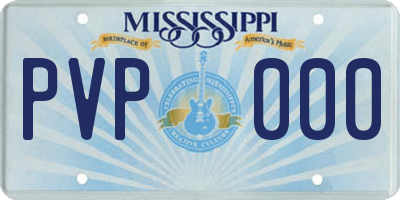 MS license plate PVP000