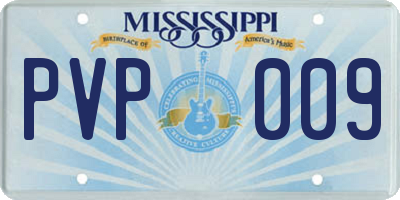 MS license plate PVP009