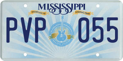 MS license plate PVP055