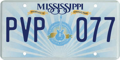 MS license plate PVP077