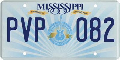MS license plate PVP082
