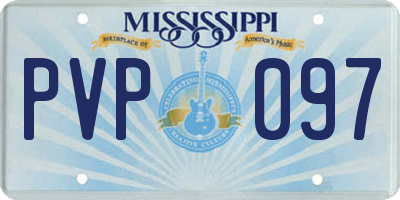 MS license plate PVP097