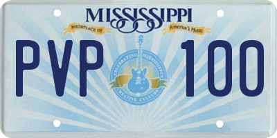MS license plate PVP100