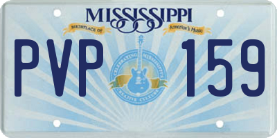 MS license plate PVP159
