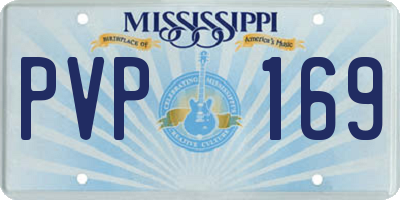 MS license plate PVP169