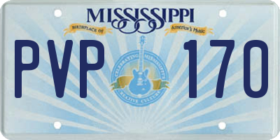 MS license plate PVP170