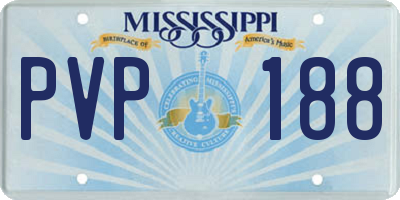 MS license plate PVP188
