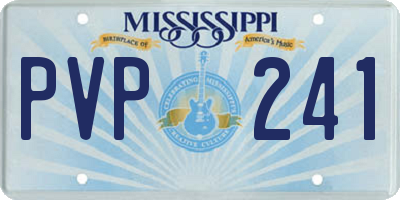 MS license plate PVP241
