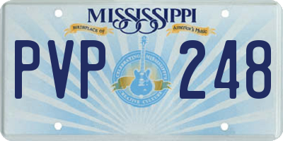 MS license plate PVP248