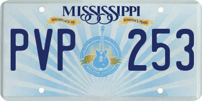 MS license plate PVP253