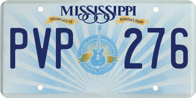 MS license plate PVP276