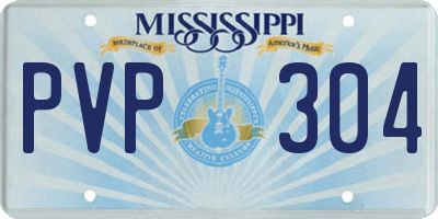 MS license plate PVP304