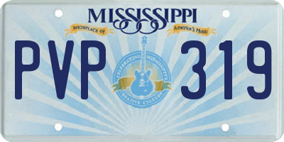 MS license plate PVP319