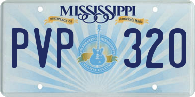 MS license plate PVP320