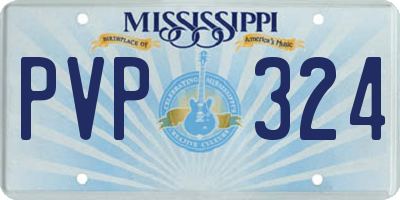MS license plate PVP324