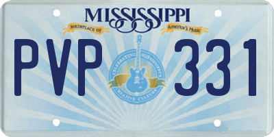 MS license plate PVP331