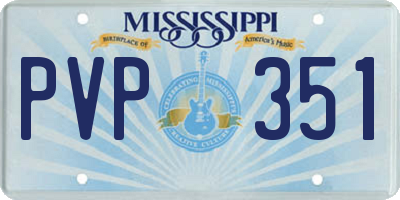 MS license plate PVP351