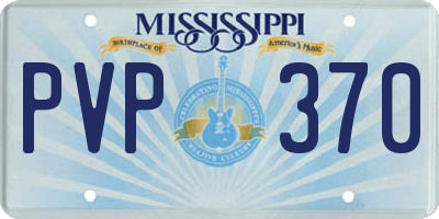 MS license plate PVP370