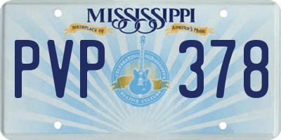 MS license plate PVP378