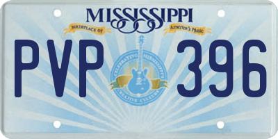 MS license plate PVP396